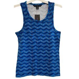 Marc Jacobs Men's Tank Top XXS Blue Multi🔥💙 NEW💙🔥 Retail $78 Squiggly Print